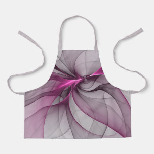 Elegantes Chaos Moderne Abstrakte Pinke Fraktal-Ku Schürze