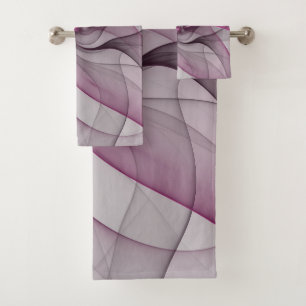 Elegantes Chaos Moderne Abstrakte Pinkfarbene Frak Badhandtuch Set