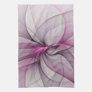 Elegantes Chaos Moderne Abstrakte Pinkfarbene Frak Geschirrtuch