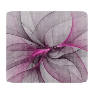 Elegantes Chaos moderne abstrakte rosa fraktale Ku Schneidebrett