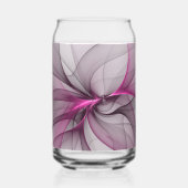 Elegantes Chaos moderne abstrakte rosa Fraktalkuns Dosenglas (Rückseite)