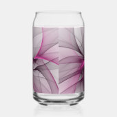 Elegantes Chaos moderne abstrakte rosa Fraktalkuns Dosenglas (Links)