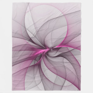 Elegantes Chaos moderne abstrakte rosa Fraktalkuns Fleecedecke