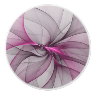 Elegantes Chaos moderne abstrakte rosa Fraktalkuns Keramikknauf