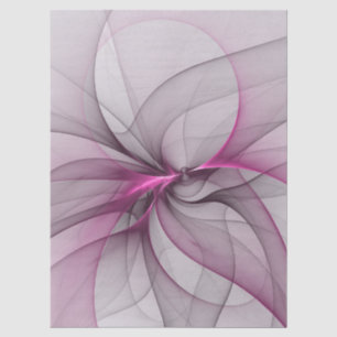 Elegantes Chaos moderne abstrakte rosa Fraktalkuns Seidenpapier