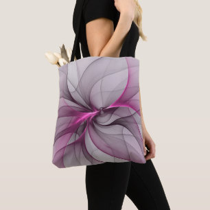 Elegantes Chaos moderne abstrakte rosa Fraktalkuns Tasche