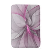 Elegantes Chaos Modernes Abstraktes Rosa Fraktal K Badematte (Vorderseite Vertikal)