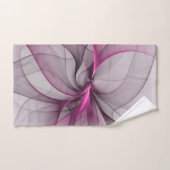 Elegantes Chaos Modernes Abstraktes Rosa Fraktal K Badhandtuch Set (Handtuch)