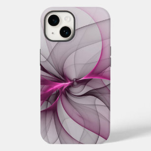 Elegantes Chaos Modernes Abstraktes Rosa Fraktal K Case-Mate iPhone 14 Hülle