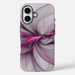 Elegantes Chaos Modernes Abstraktes Rosa Fraktal K iPhone 16 Hülle