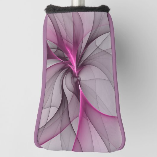 Elegantes Chaos Modernes Abstraktes Rosa Fraktal K Golf Headcover (Rotieren 90)
