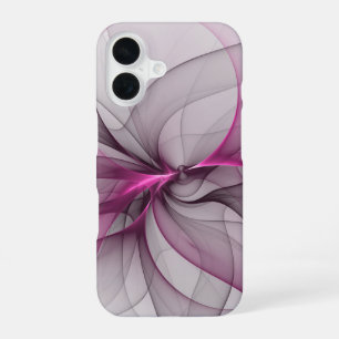 Elegantes Chaos Modernes Abstraktes Rosa Fraktal K iPhone 16 Hülle