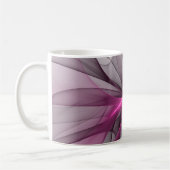 Elegantes Chaos Modernes Abstraktes Rosa Fraktal K Kaffeetasse (Links)