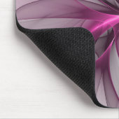 Elegantes Chaos Modernes Abstraktes Rosa Fraktal K Mousepad (Ecke)