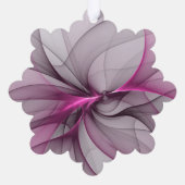 Elegantes Chaos Modernes Abstraktes Rosa Fraktal K Ornament Karte (Rückseite)