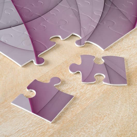 Elegantes Chaos Modernes Abstraktes Rosa Fraktal K Puzzle (Seite)