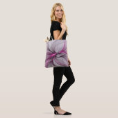 Elegantes Chaos Modernes Abstraktes Rosa Fraktal K Tasche (Am Model)