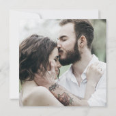 Elegantes Charm Foto Elfenbeingolden Einladungen f (Rückseite)