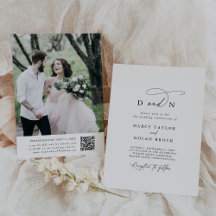 Elegantes Charm Foto Hochzeit Einladungen mit UAWG