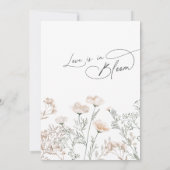 Elegantes Charm Ivory Gold Wildblume Brautparty Einladung (Rückseite)