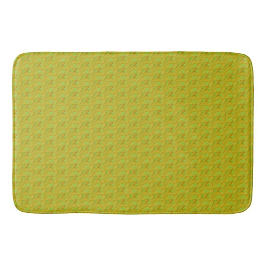 Elegantes Chartreuse-Grün-Blumenmuster Badematte (Vorderseite)