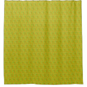 Elegantes Chartreuse-Grün-Blumenmuster Duschvorhang (Vorderseite)