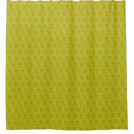 Elegantes Chartreuse-Grün-Blumenmuster Duschvorhang