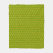 Elegantes Chartreuse-Grün-Blumenmuster Fleecedecke (Vorderseite)