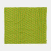Elegantes Chartreuse-Grün-Blumenmuster Fleecedecke (Vorderseite (Horizontal))