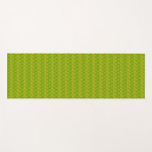 Elegantes Chartreuse-Grün-Blumenmuster Yogamatte (Vorderseite (Horizontal))