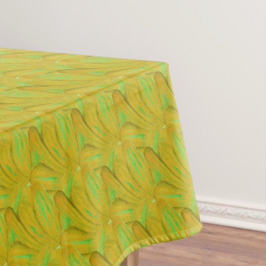 Elegantes chartreuse-grünes Blumenmuster Tischdecke (Beispiel)