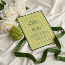 Elegantes Chartreuse-Streifenmuster Formal