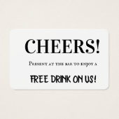 Elegantes Cheer Corporate Editable Gratis Drink Ti (Vorderseite)