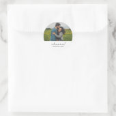 Elegantes Cheers Engagement Party Custom Foto Runder Aufkleber (Tasche)
