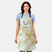 Elegantes Chef-Koch-Logo Gold-Textur Schürze (Getragen)