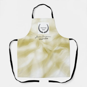 Elegantes Chef-Koch-Logo Gold-Textur Schürze
