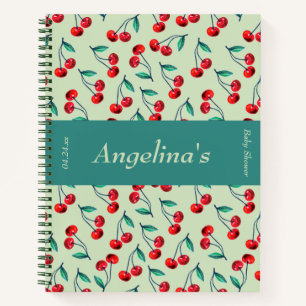 Elegantes Cherry Baby Shower Gift List-Notebook Notizblock