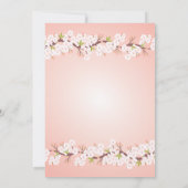 Elegantes Cherry Blossom Brautparty Einladung (Rückseite)