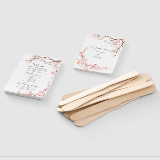 Elegantes Cherry Blossom Hochzeitsprogramm Fächer (Non-assembled)