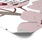 Elegantes Cherry Blossom Hochzeitssattel Poster (Ecke)