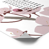 Elegantes Cherry Blossom Hochzeitssattel Poster (Ecke)
