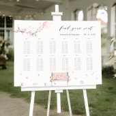 Elegantes Cherry Blossom Hochzeitssattel Poster