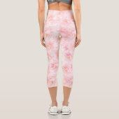 Elegantes Cherry-Blossom-Muster Capri Leggings (Rückseite)
