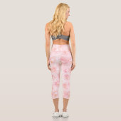Elegantes Cherry-Blossom-Muster Capri Leggings (Rückseite)