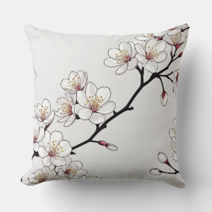 Elegantes Cherry Blossom Muster Kissen
