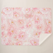 Elegantes Cherry-Blossom-Muster Sherpadecke (Vorderseite (Horizontal))