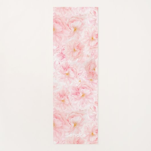 Elegantes Cherry-Blossom-Muster Yogamatte (Vorderseite)