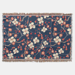 Elegantes Cherry Blossom Nahtloses Muster (10) Decke