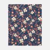 Elegantes Cherry Blossom Nahtloses Muster (10) Fleecedecke (Vorderseite)