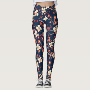 Elegantes Cherry Blossom Nahtloses Muster (10) Leggings